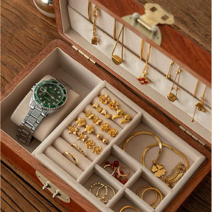 Maison Retro Style Solid Wood Jewelry Storage Box