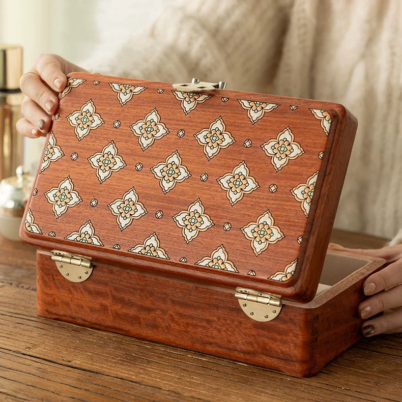 Maison Retro Style Solid Wood Jewelry Storage Box