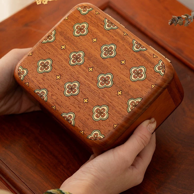 Maison Retro Style Solid Wood Jewelry Storage Box
