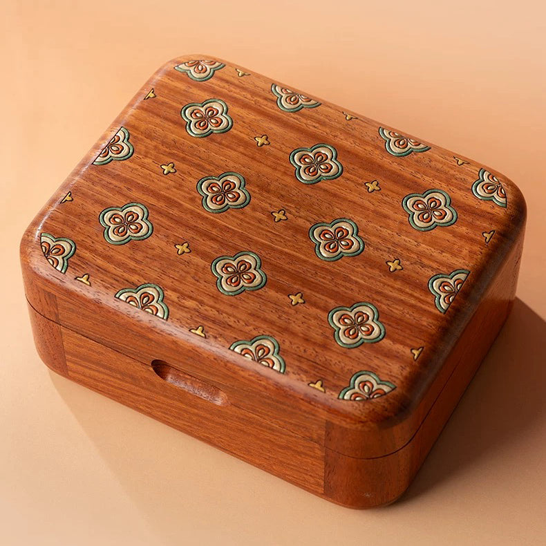 Maison Retro Style Solid Wood Jewelry Storage Box