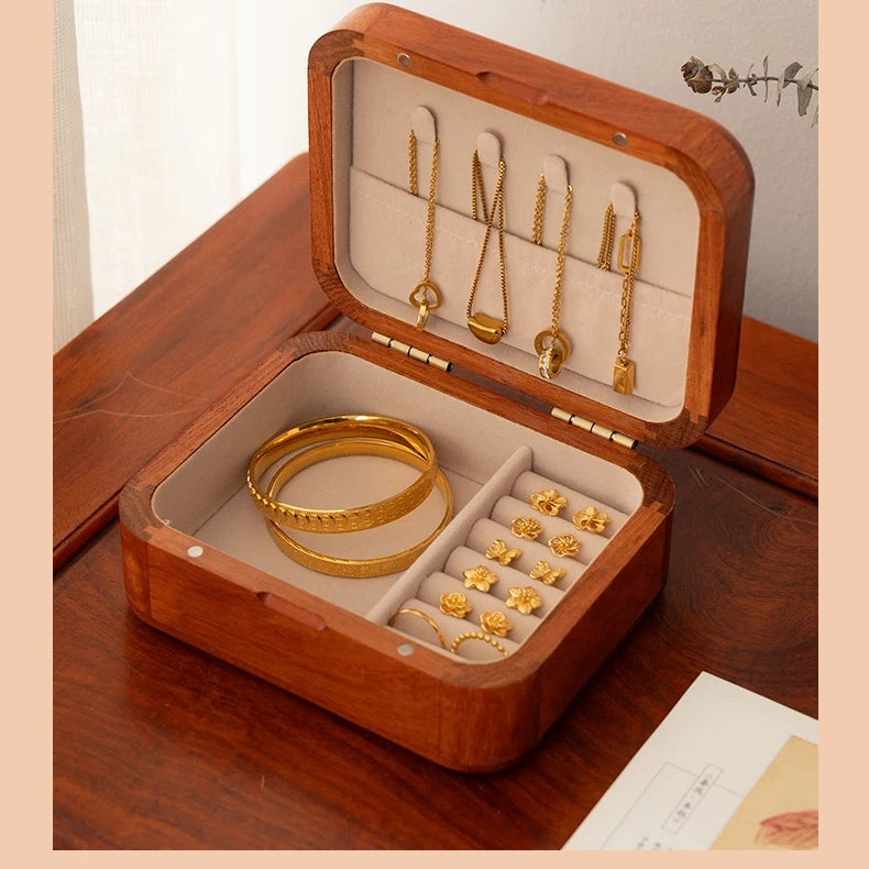 Maison Retro Style Solid Wood Jewelry Storage Box