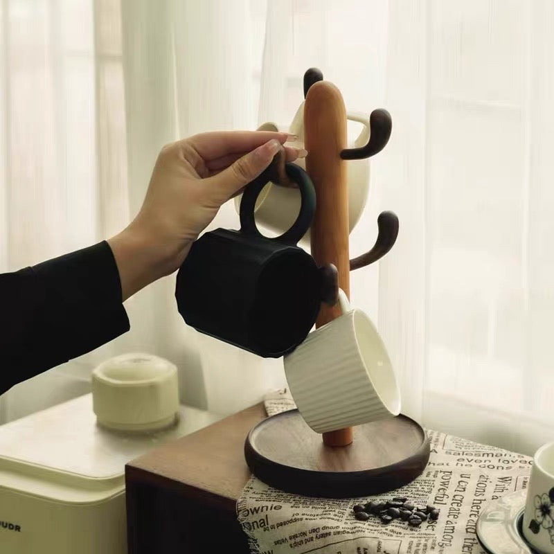Cactus Walnut Cup Holder