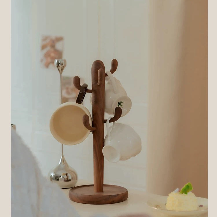 Cactus Walnut Cup Holder