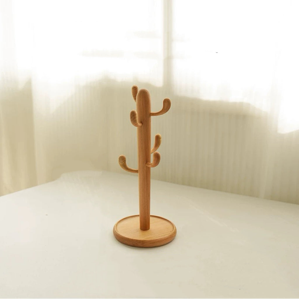 Cactus Walnut Cup Holder
