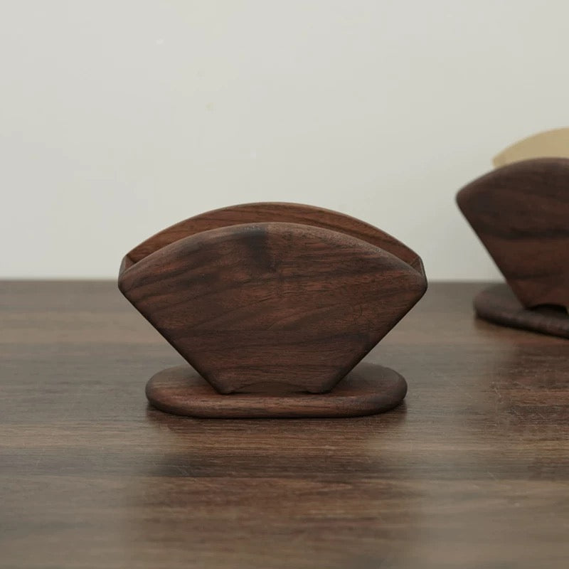 Barista Walnut V60 Coffee Filter Paper Holder