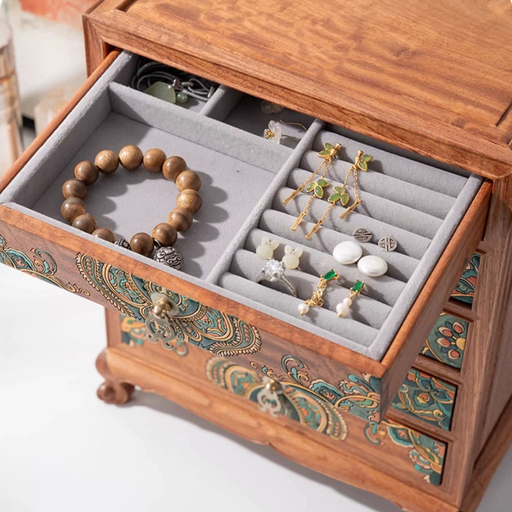 Orna Luxury Rosewood Jewelry Organizer Cabinet