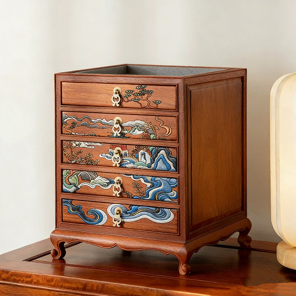 Orna Luxury Rosewood Jewelry Organizer Cabinet