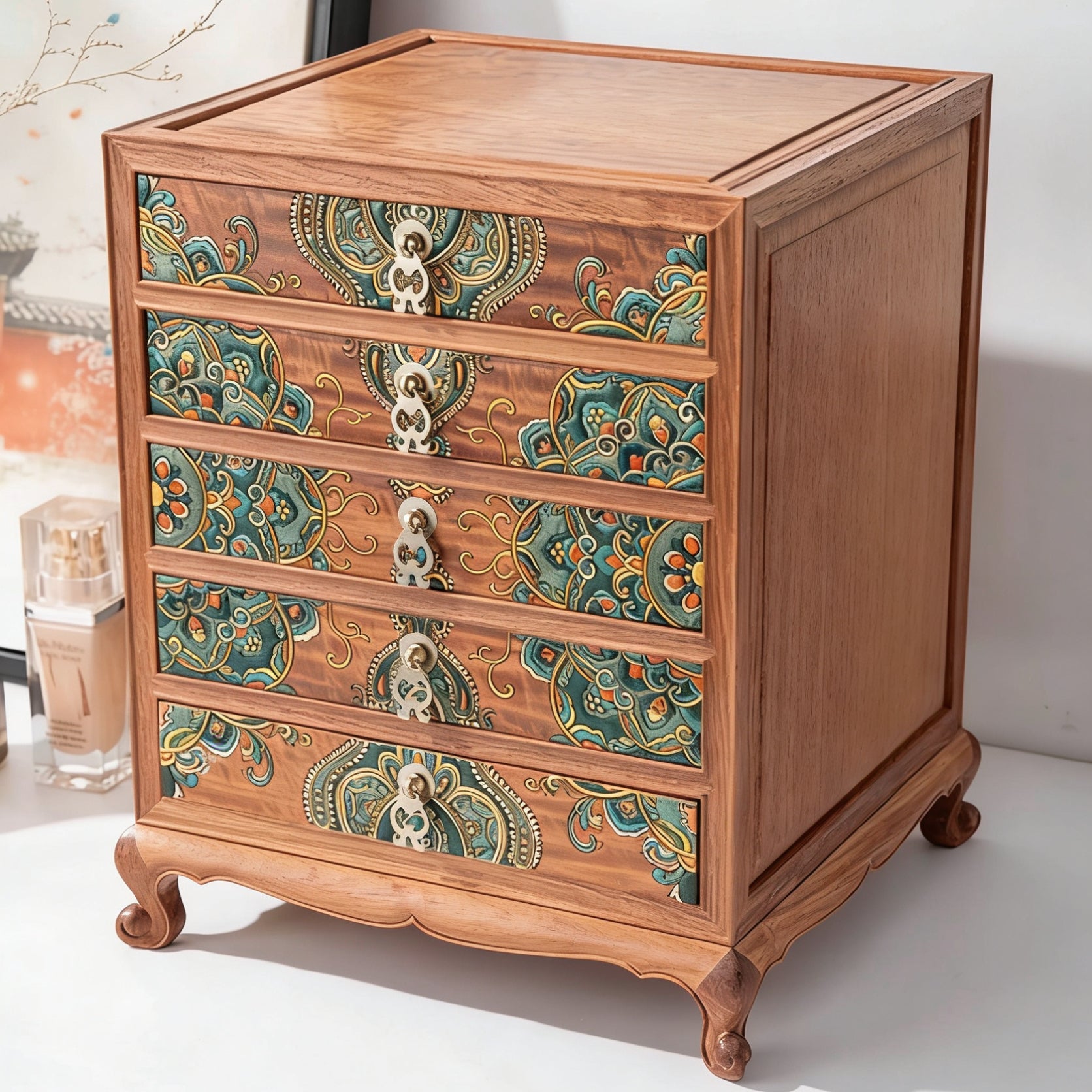 Orna Luxury Rosewood Jewelry Organizer Cabinet