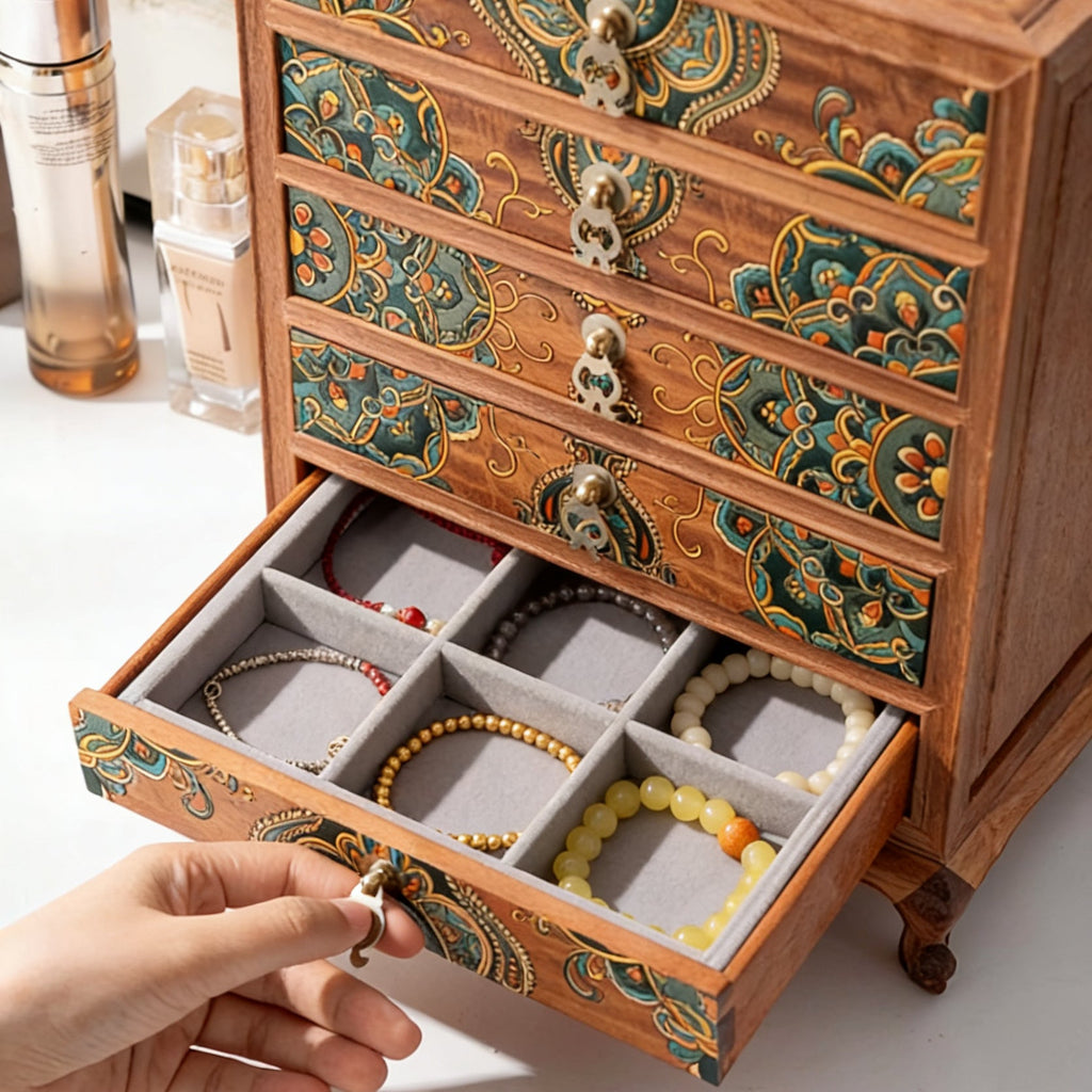 Orna Luxury Rosewood Jewelry Organizer Cabinet