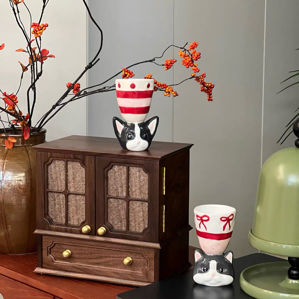 Lustre Solid Walnut Jewelry Storage Cabinet Organizer