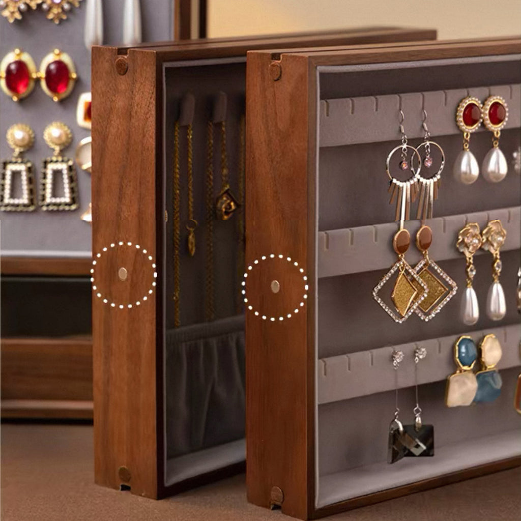 Rosalie Walnut Jewelry Organizer Cabinet