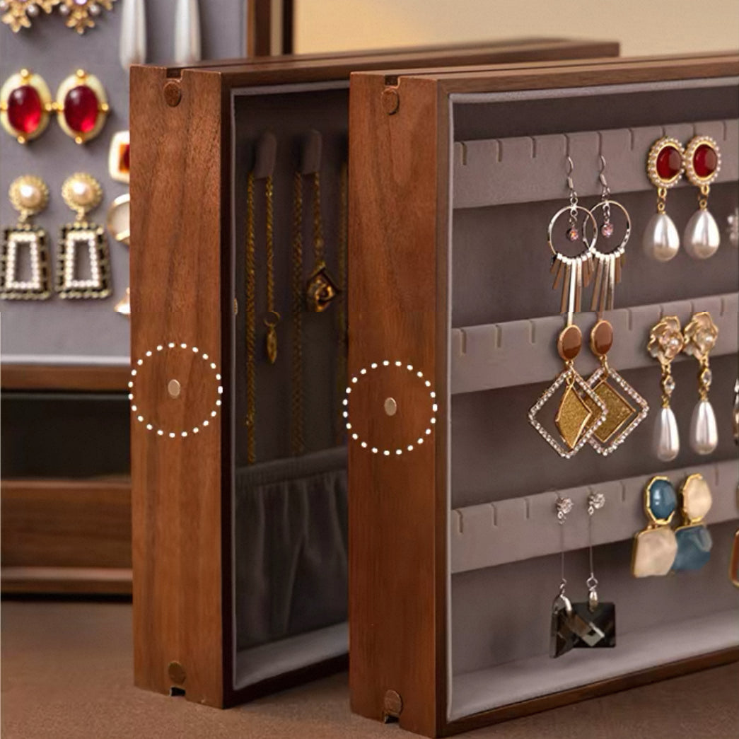 Rosalie Walnut Jewelry Organizer Cabinet