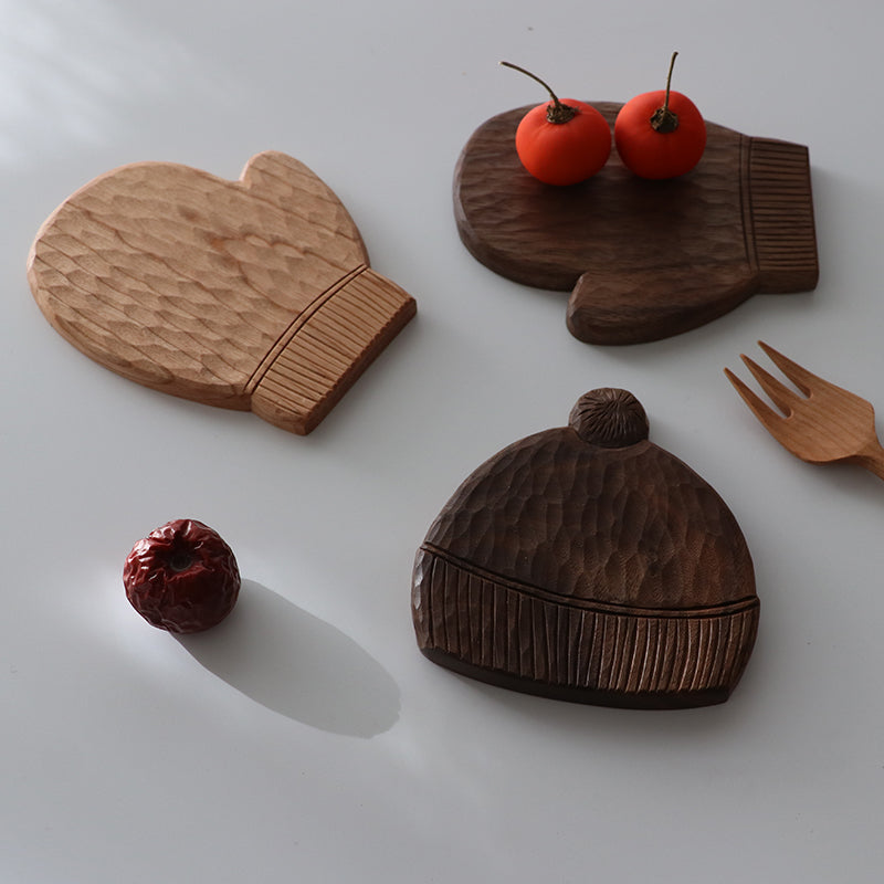 Hats & Hugs Handcrafted Solid Wood Tray & Coaster