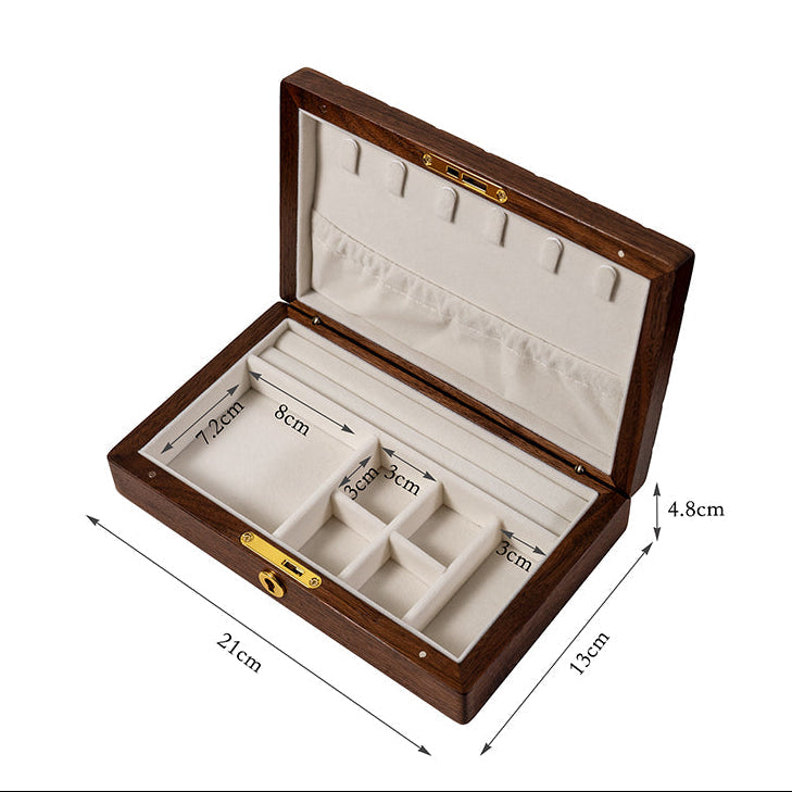 Lunara Chocolate Black Walnut Jewelry Box