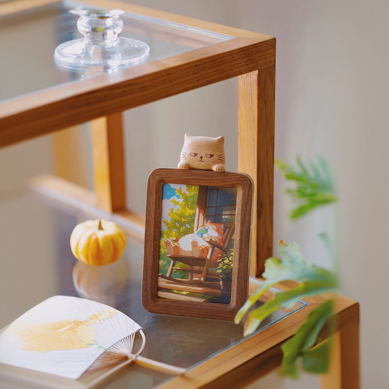 Meow Walnut Photo Frame