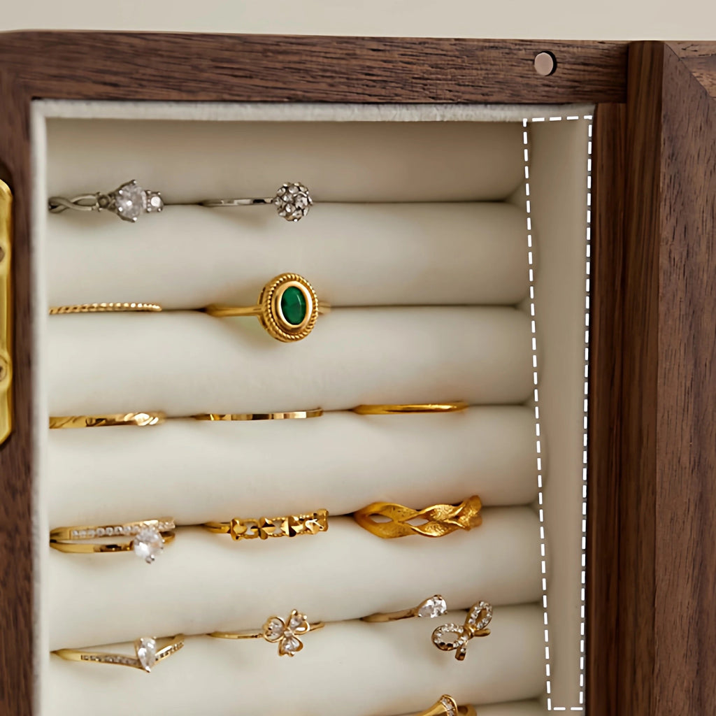 Floren Solid Wood Mini Cabinet Jewelry Box