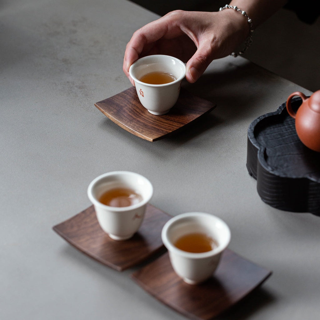 Rishi Walnut Square Coaster Set (6 pcs)