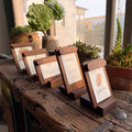 Mono Minimalist Walnut Magnetic Menu Stand for Cafés