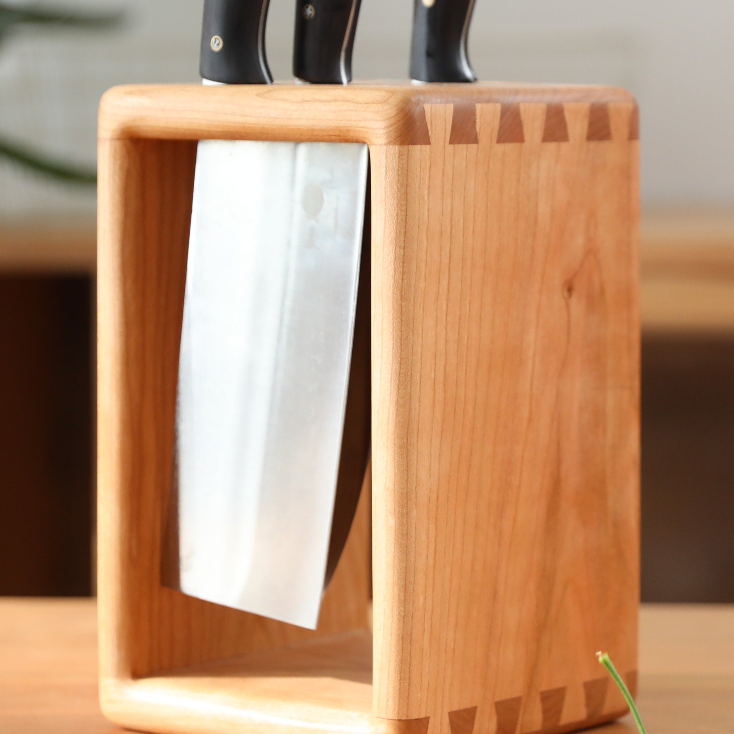 Cleave Solid Wood Knife Block