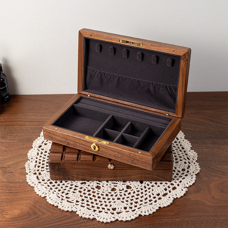 Lunara Chocolate Black Walnut Jewelry Box