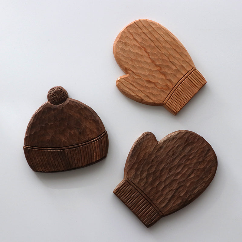 Hats & Hugs Handcrafted Solid Wood Tray & Coaster