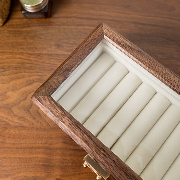 Nova Minimalist Walnut Bangles Jewelry Box