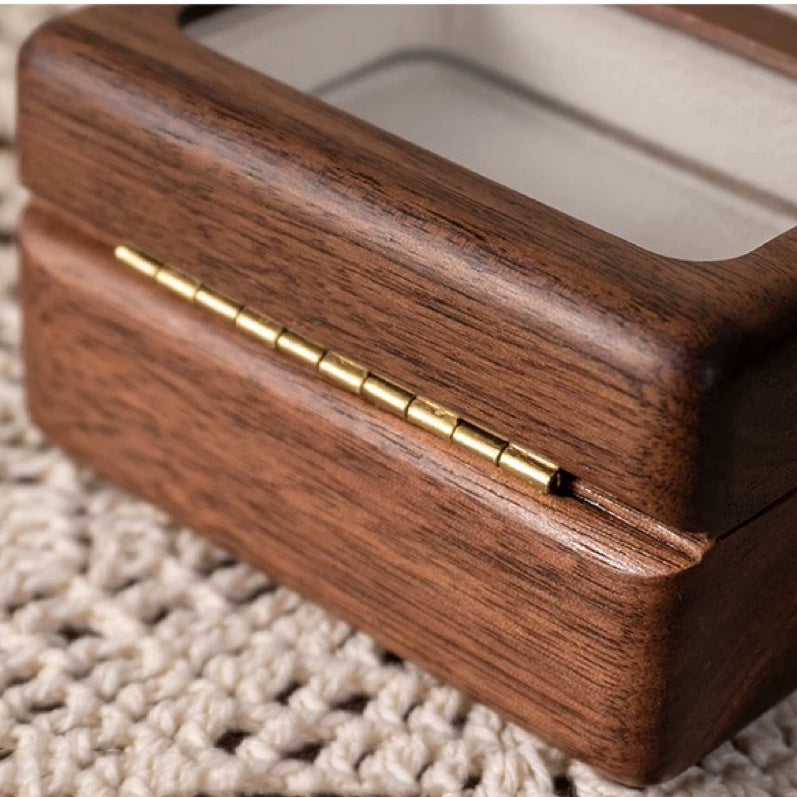 Lumina Natural Solid Wood Ring Box