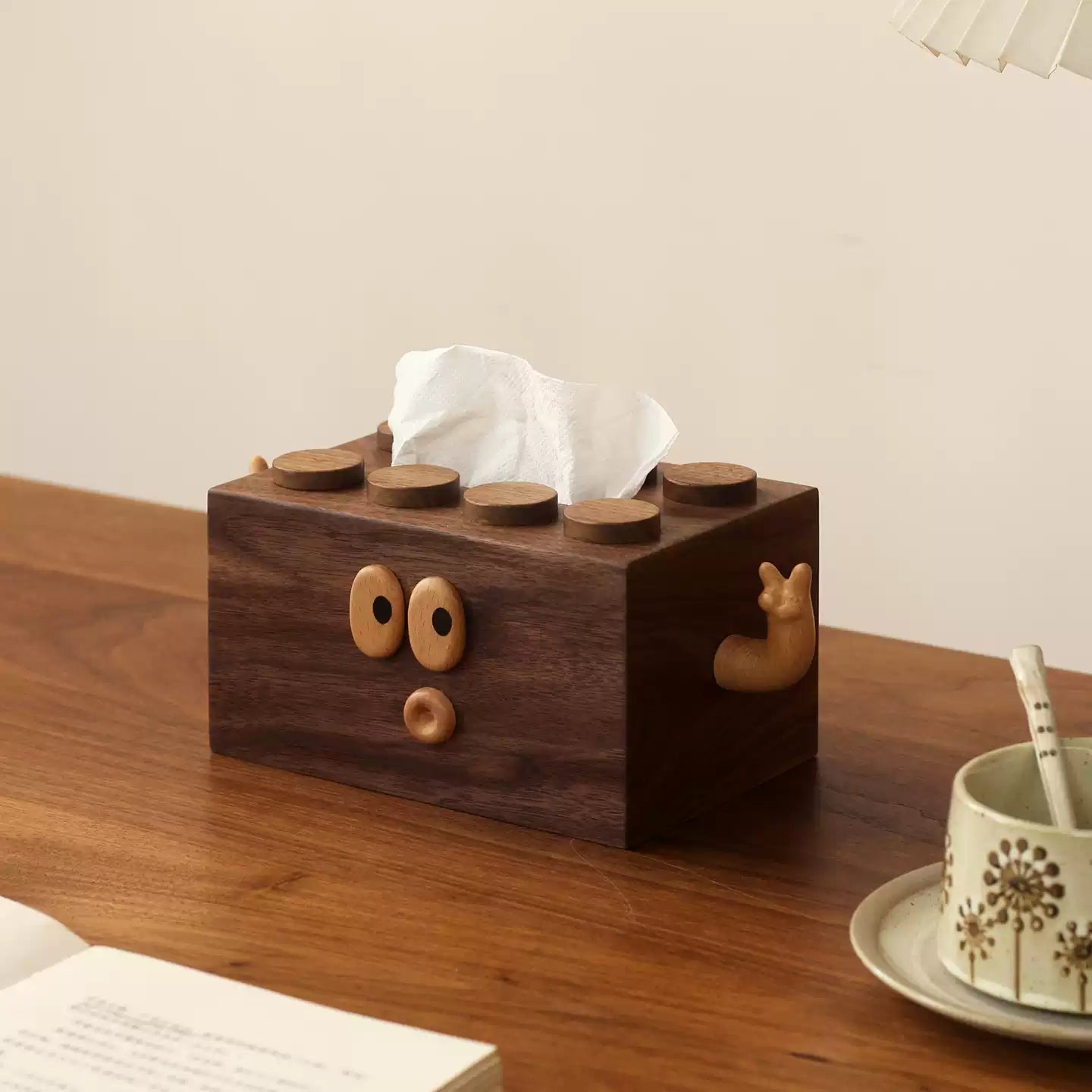 Pouty Walnut Tissue Box