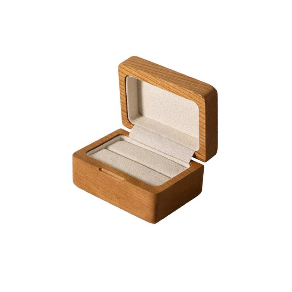 Lumina Natural Solid Wood Ring Box