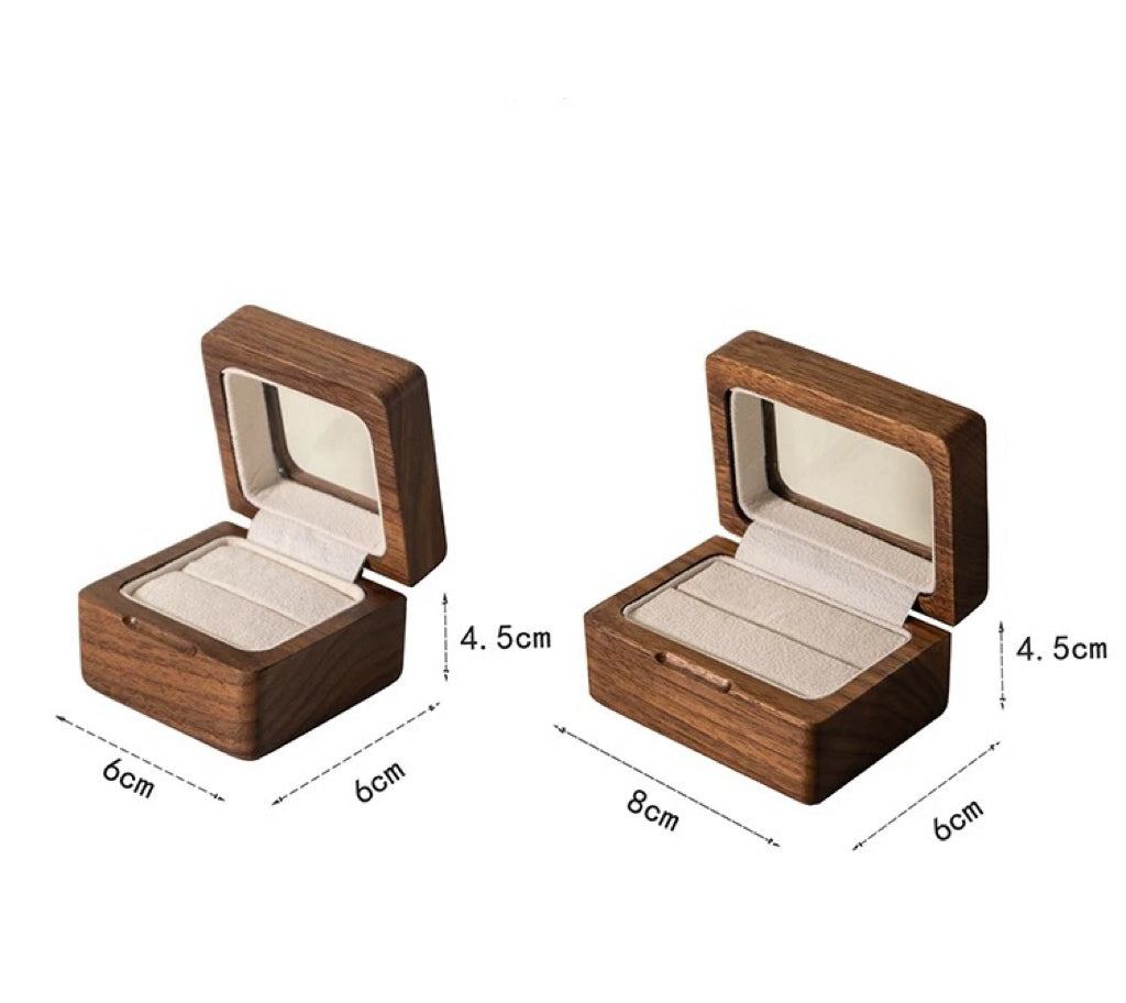 Lumina Natural Solid Wood Ring Box
