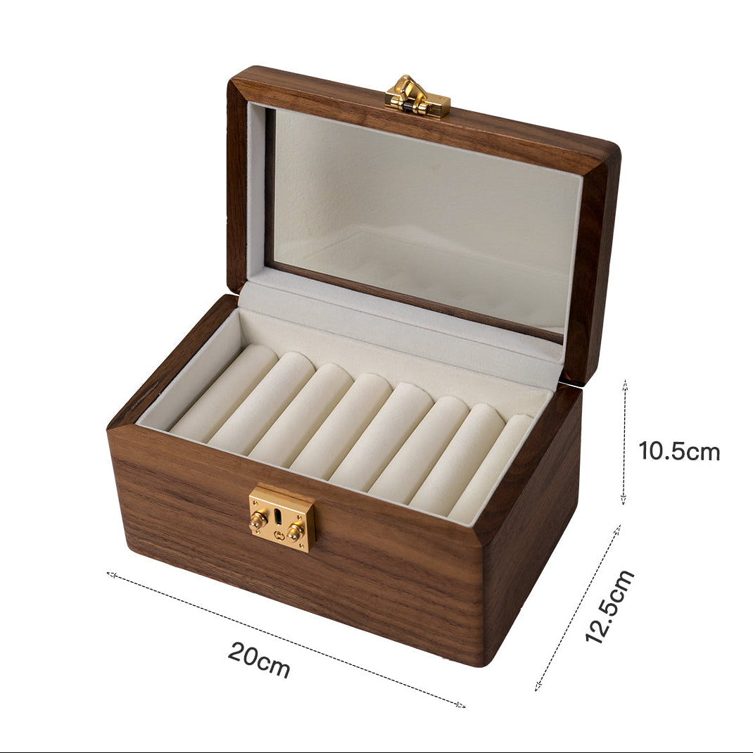 Nova Minimalist Walnut Bangles Jewelry Box