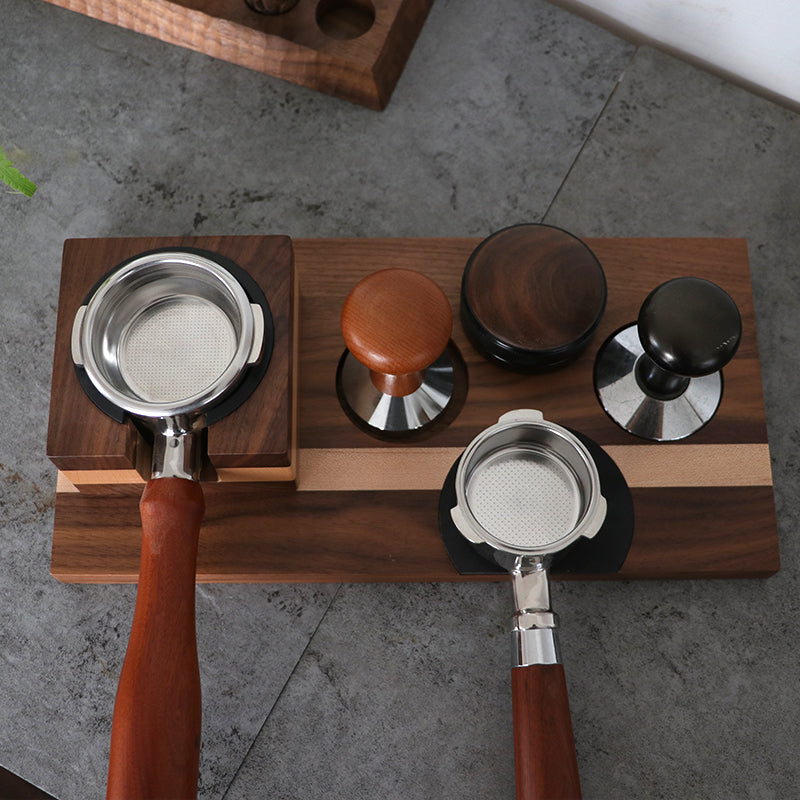 Mora Walnut Espresso Tamping Station