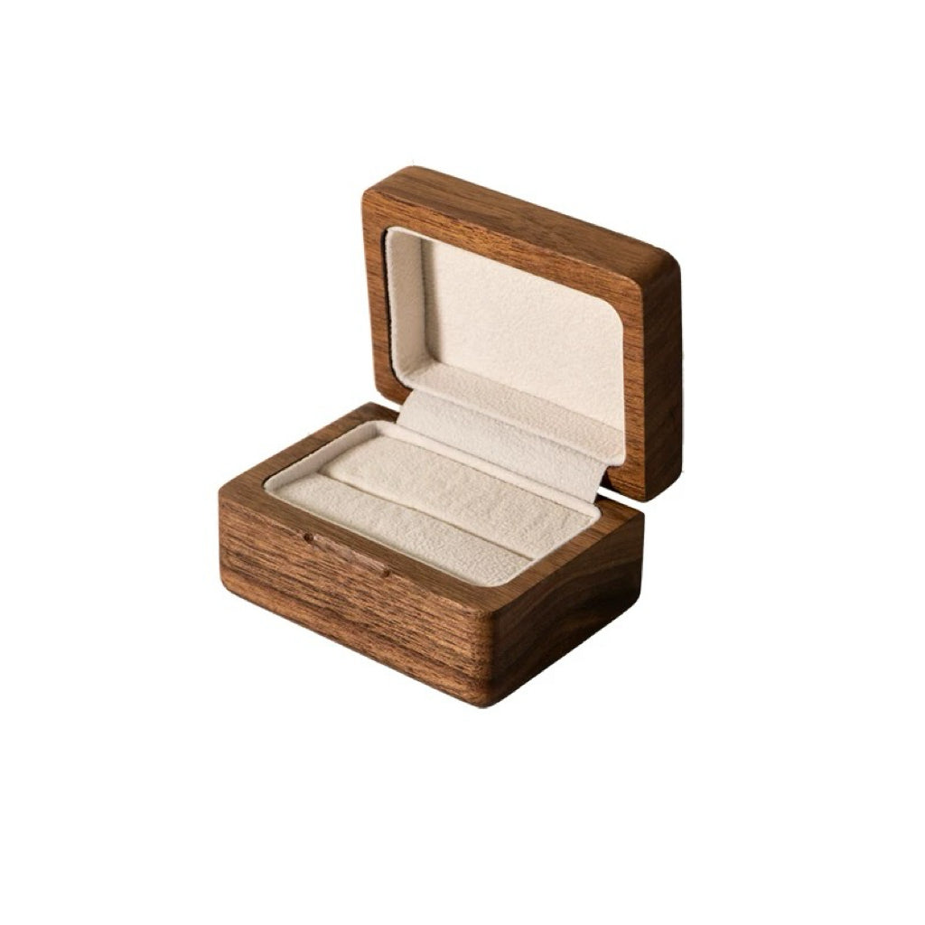 Lumina Natural Solid Wood Ring Box