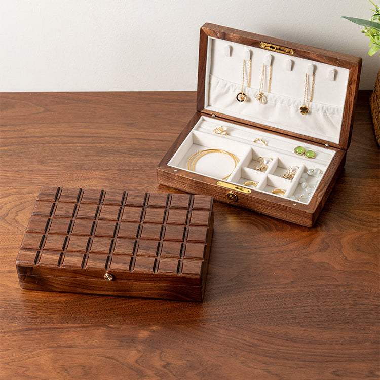 Lunara Chocolate Black Walnut Jewelry Box