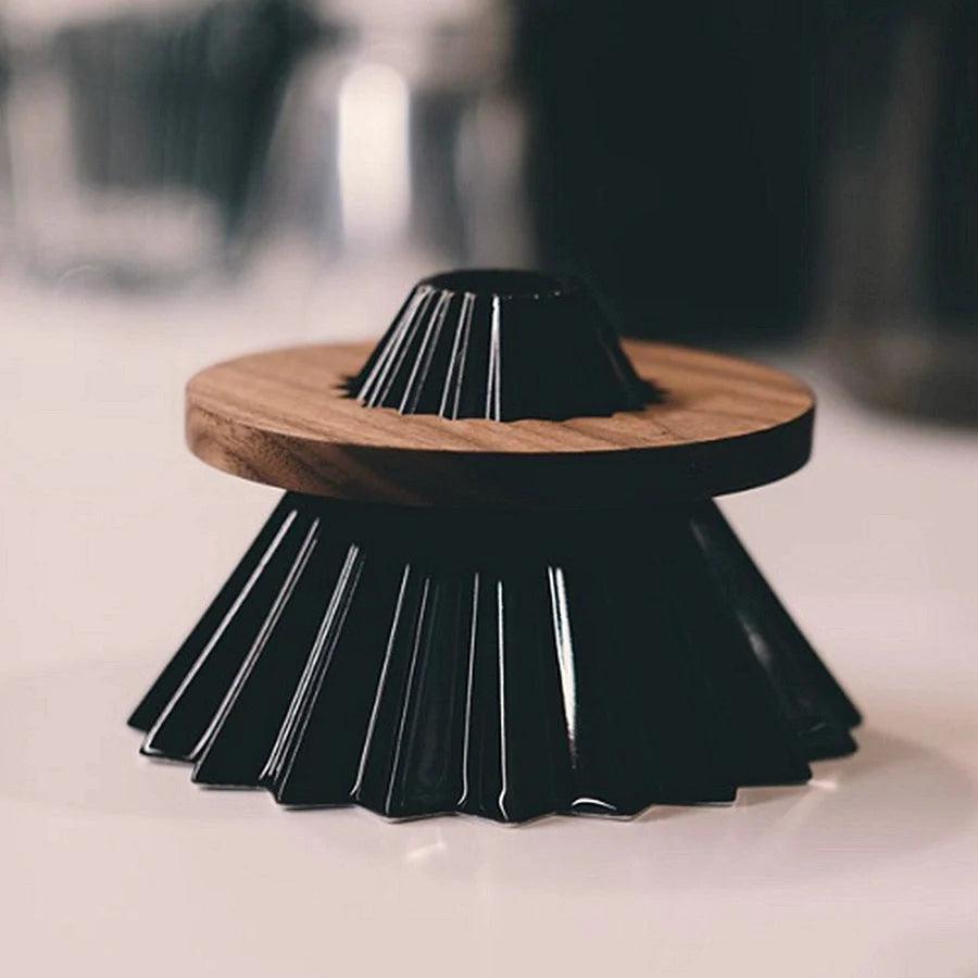 Origami Walnut Coffee Dripper Stand