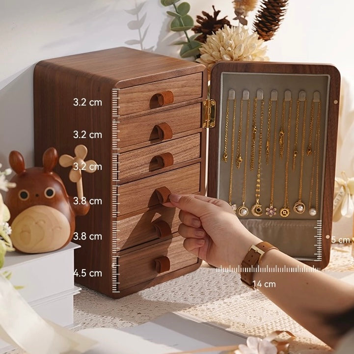 Prestige Walnut Jewelry Organizer Chest