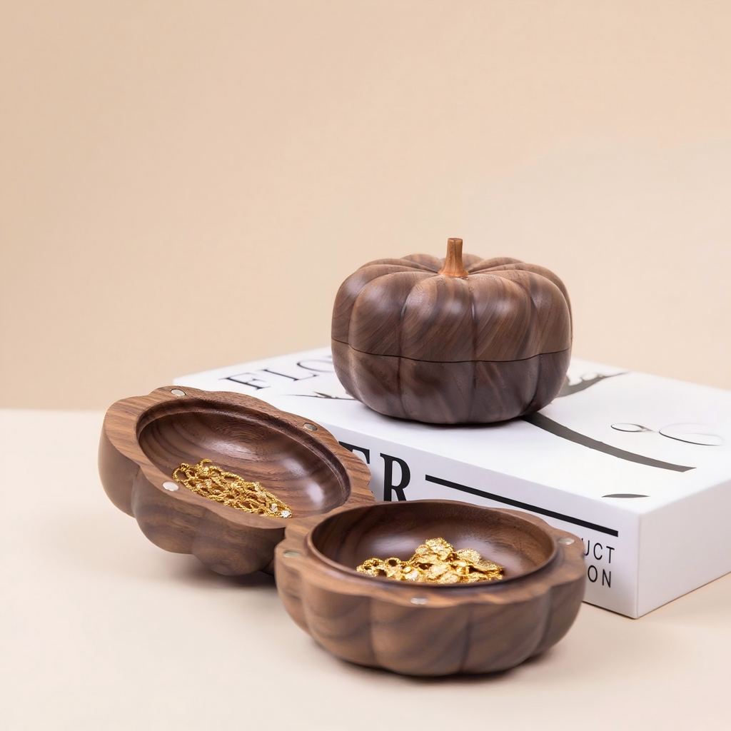 Pumpkin Walnut Jewelry Box