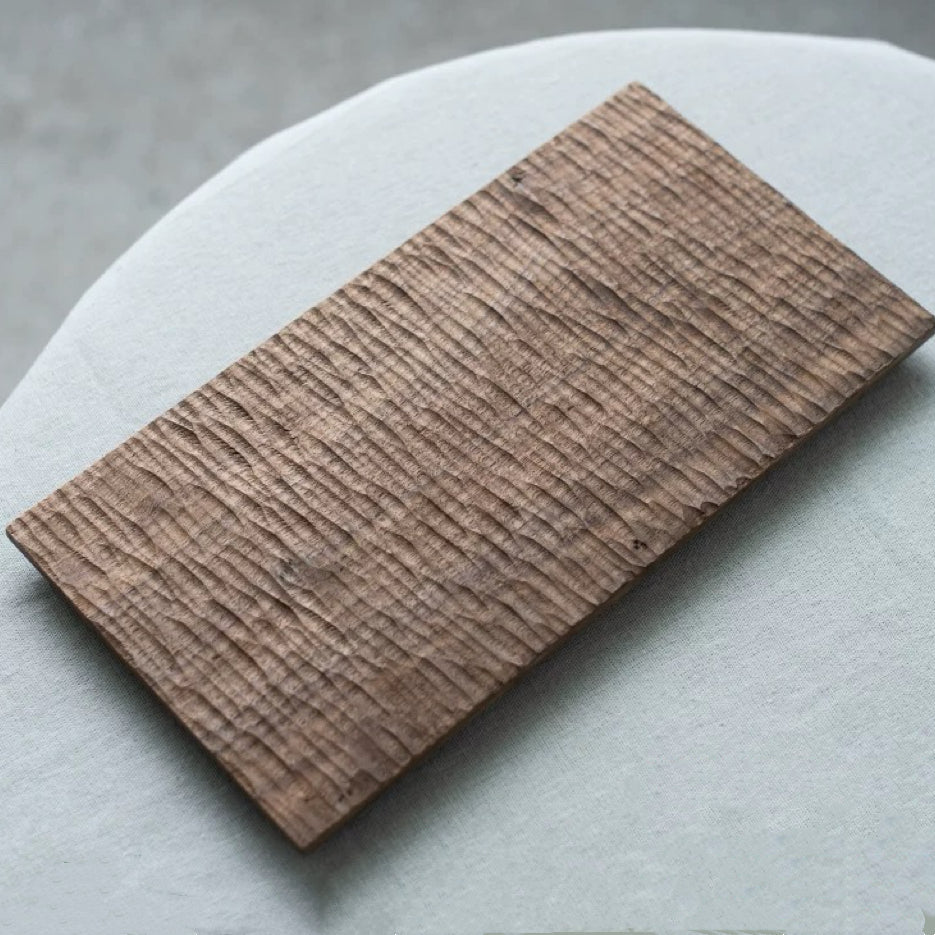 TLine Handcrafted Textured Walnut Tea Tray