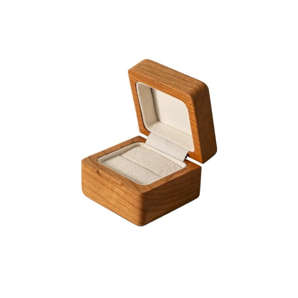 Lumina Natural Solid Wood Ring Box