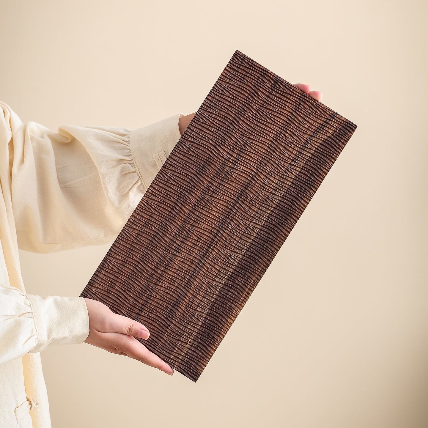 Rishi Textured Walnut Tea Tray