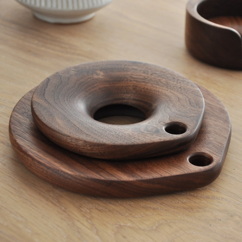 Hollow Minimalist Walnut Wood Trivet