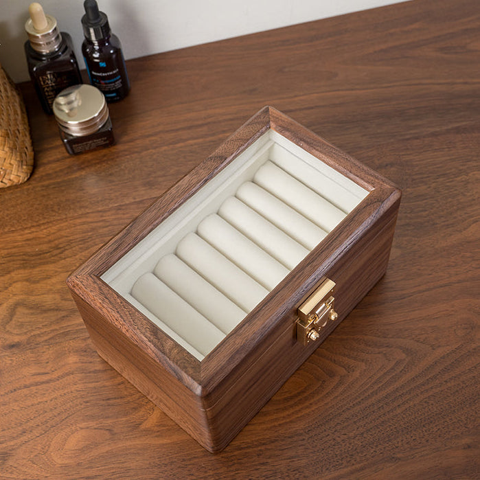 Nova Minimalist Walnut Bangles Jewelry Box