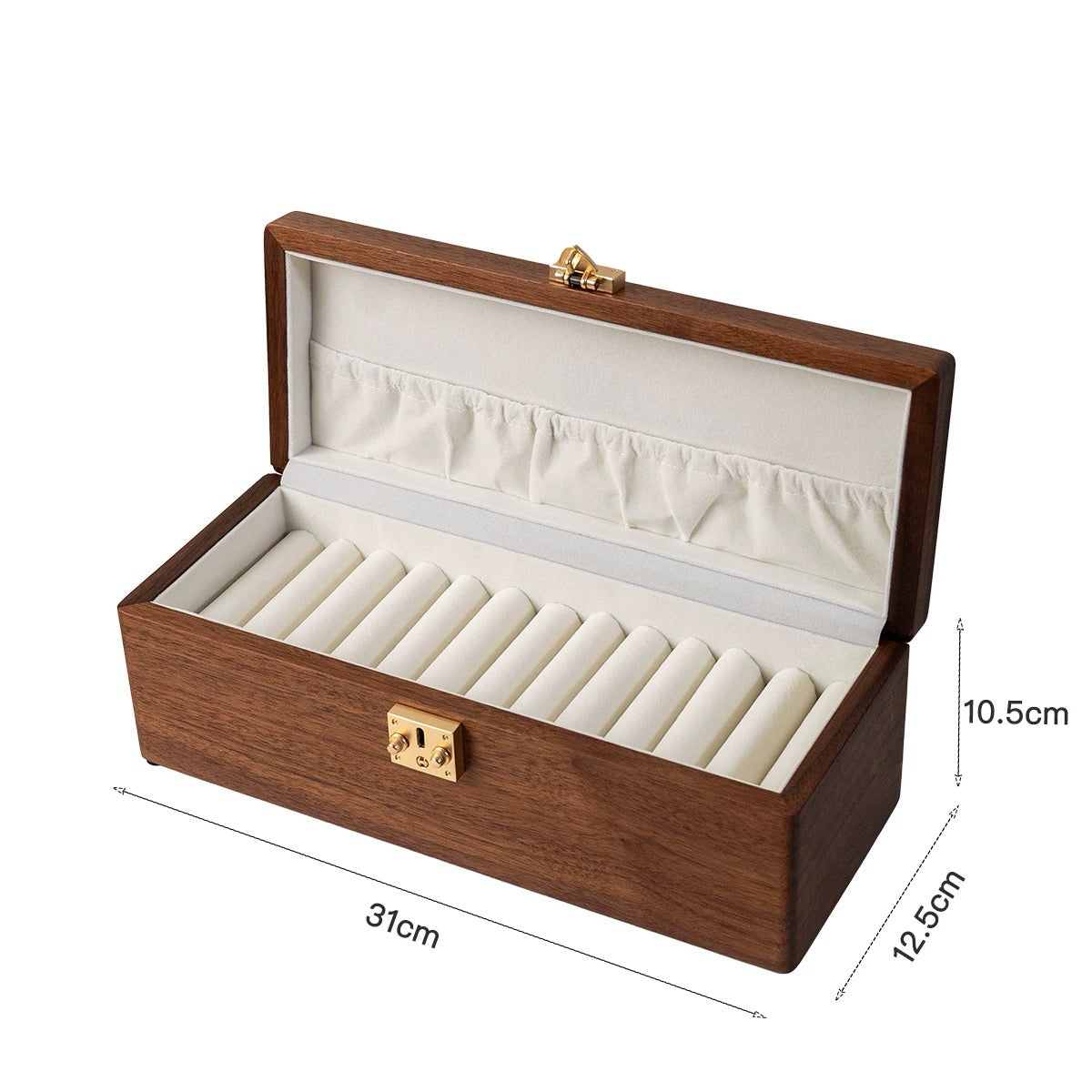 Nova Minimalist Walnut Bangles Jewelry Box