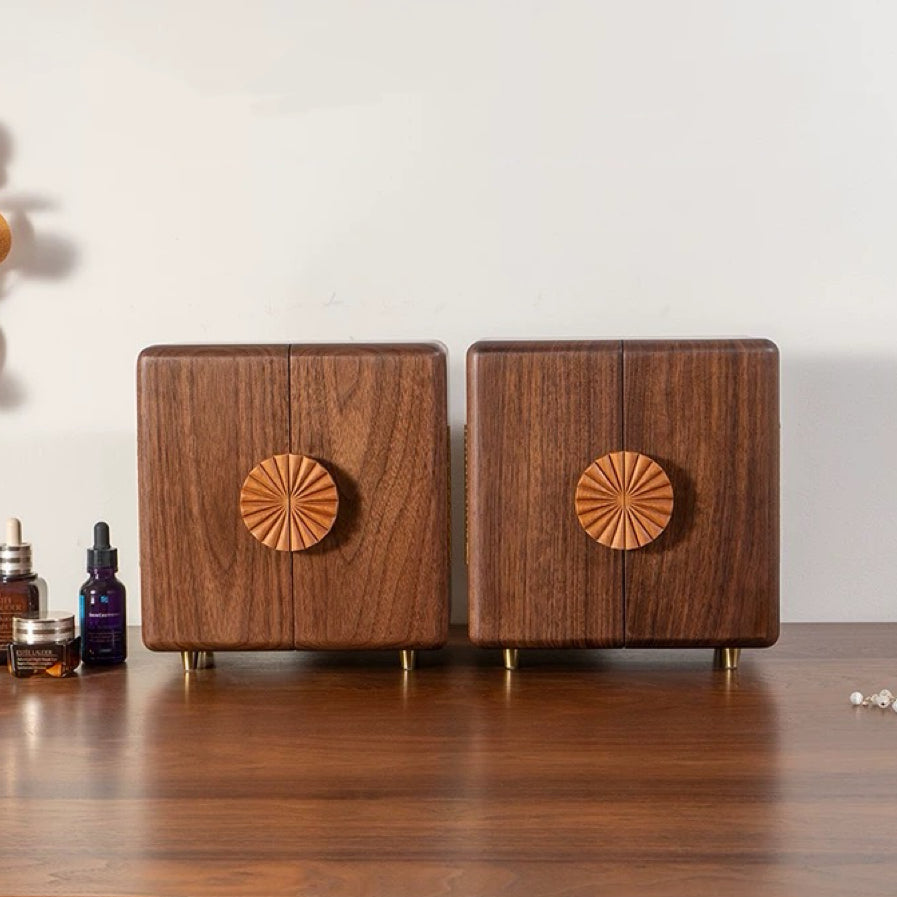 Solaris Walnut Jewelry Organizer with 5 Drawers