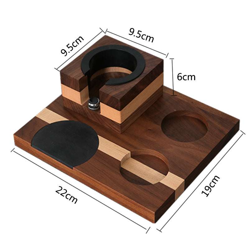Mora Walnut Espresso Tamping Station