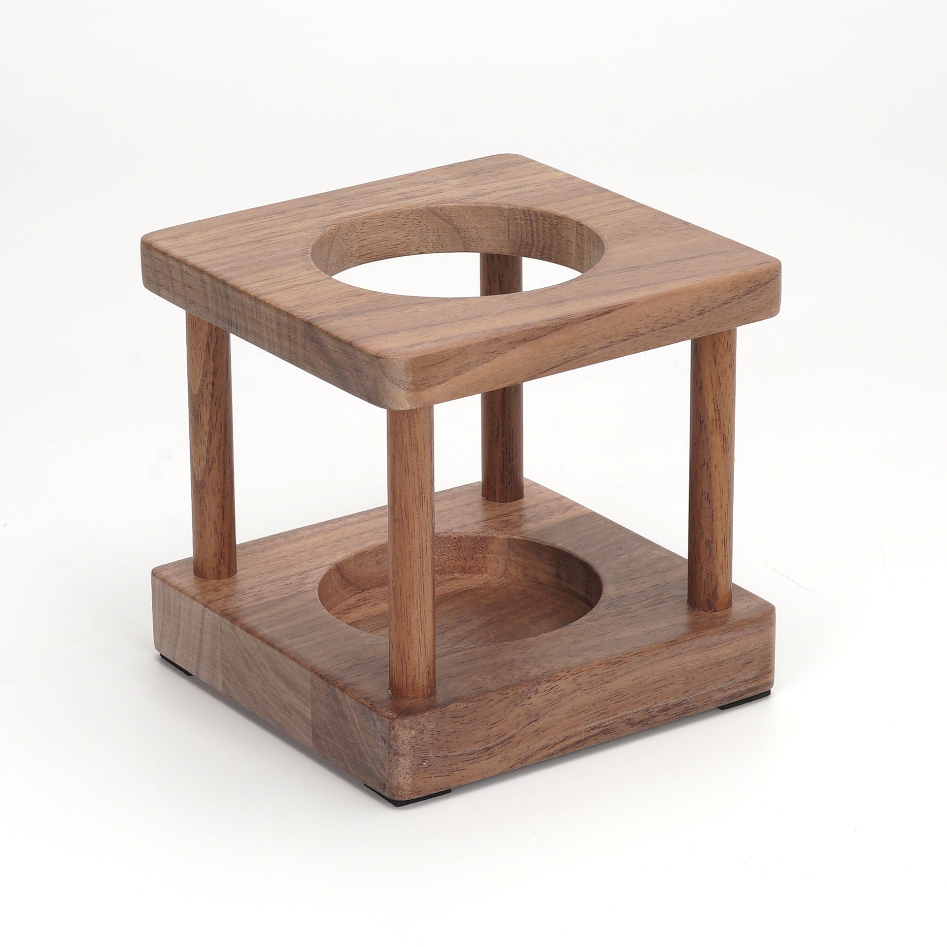 Holdtight Walnut Wood Coffee Grinder Stand