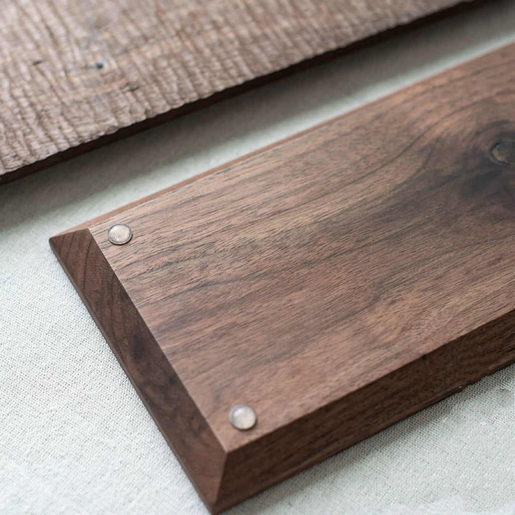 TLine Handcrafted Textured Walnut Tea Tray