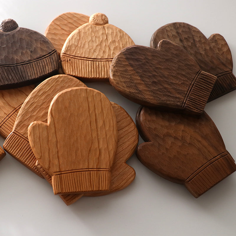 Hats & Hugs Handcrafted Solid Wood Tray & Coaster