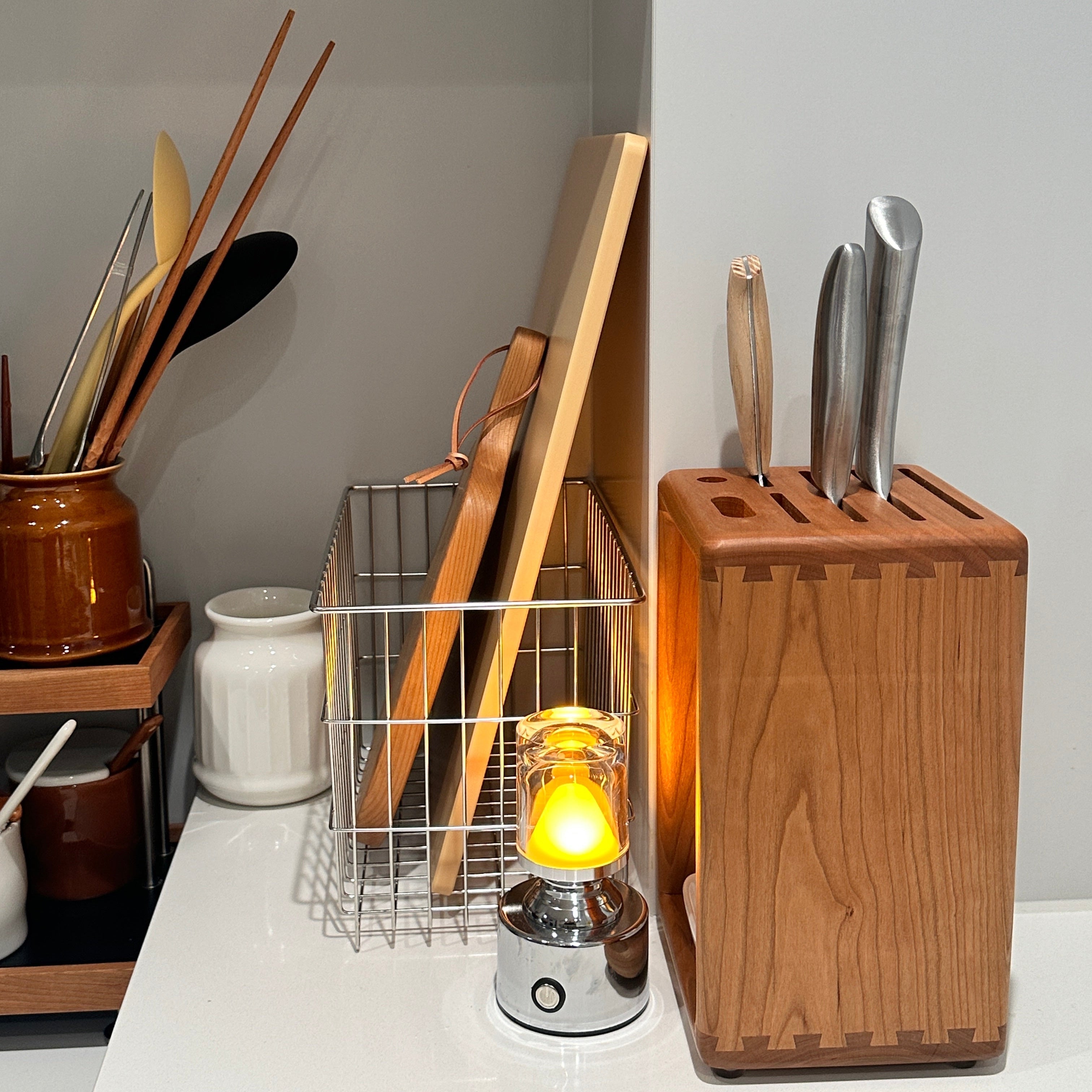 Cleave Solid Wood Knife Block