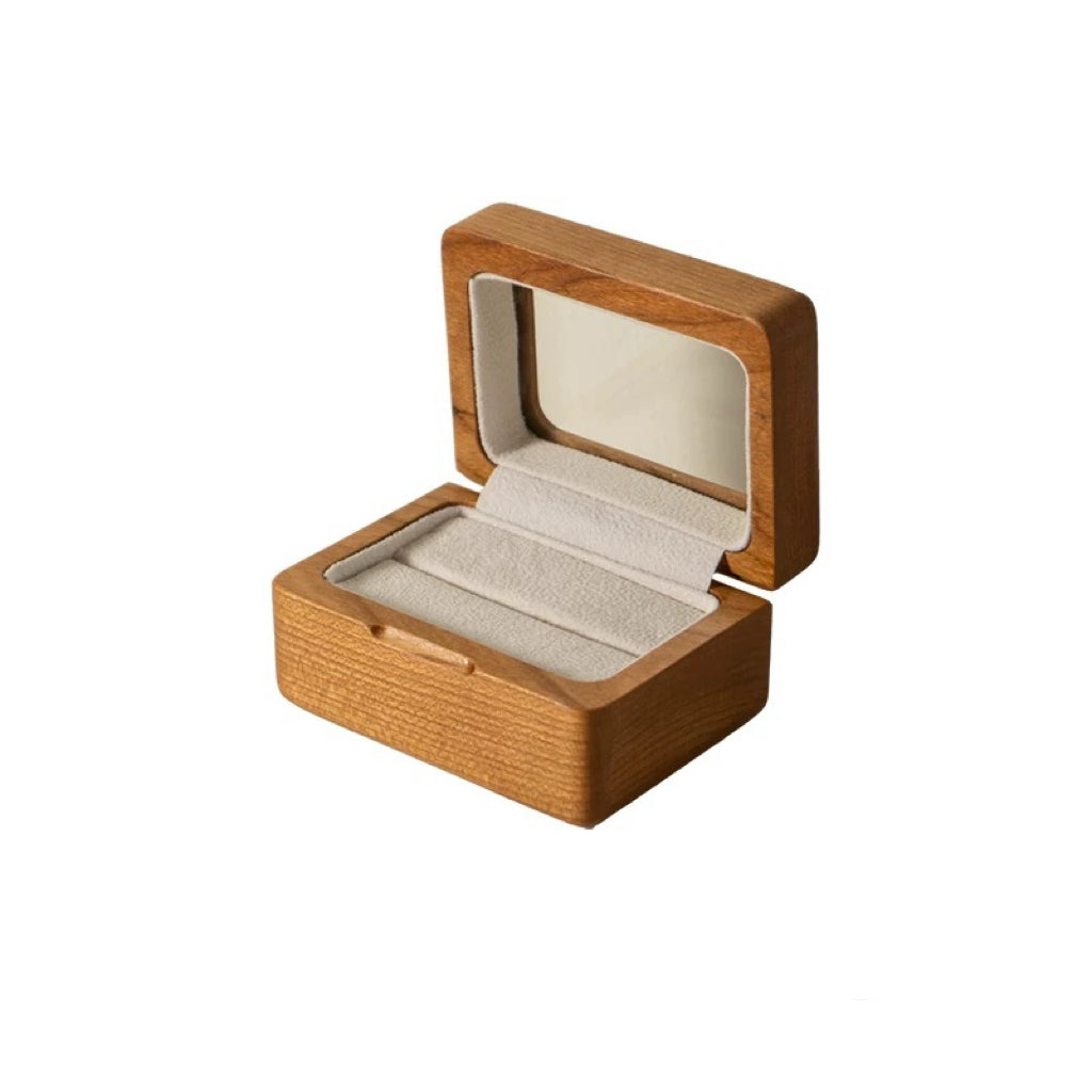 Lumina Natural Solid Wood Ring Box